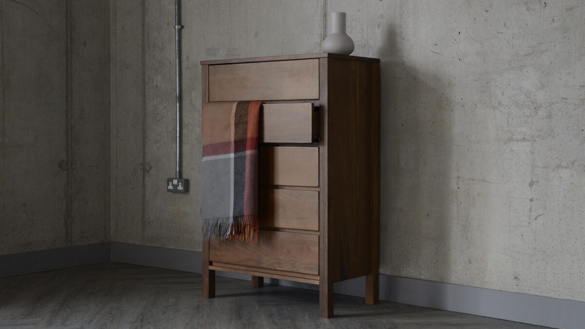 Black Lotus Shaker Collection - Tall Walnut Chest - Image 3