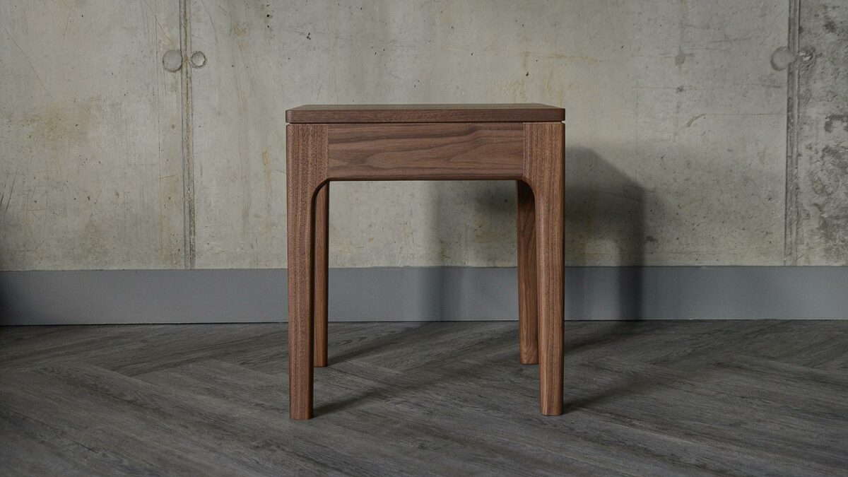 tall camden table walnut front view