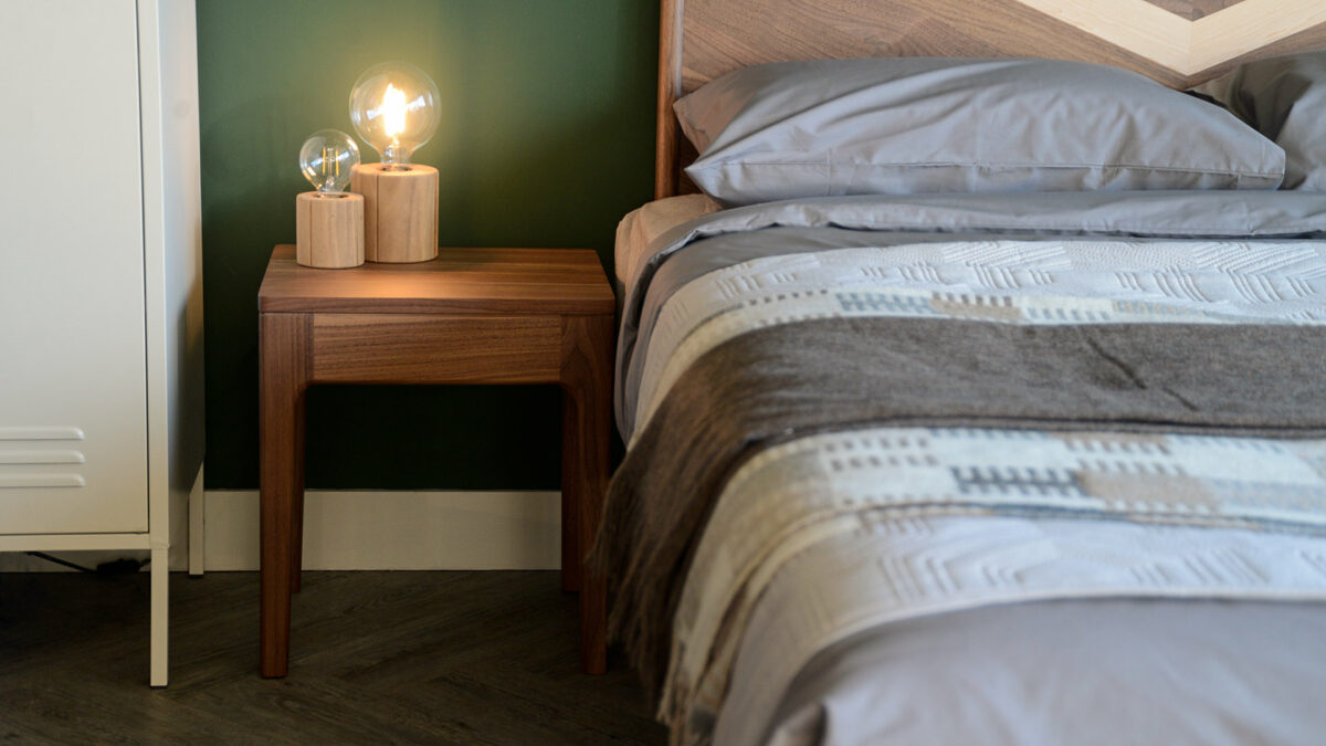 tall camden table with walnut hoxton