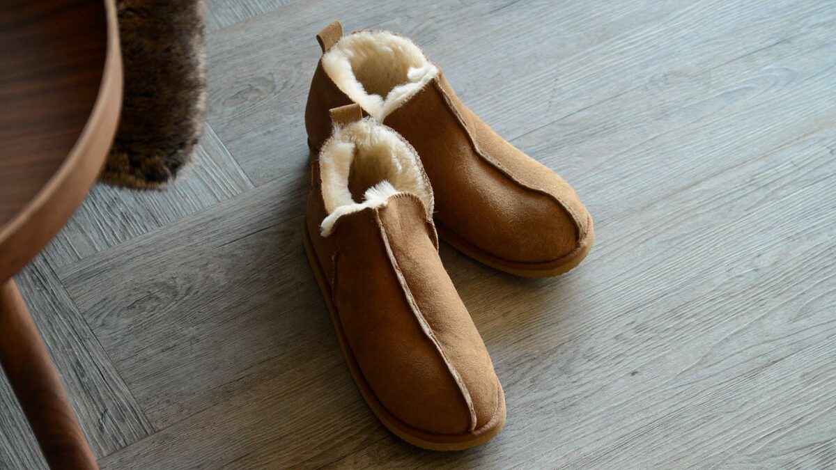 tan boot slipper shepherd