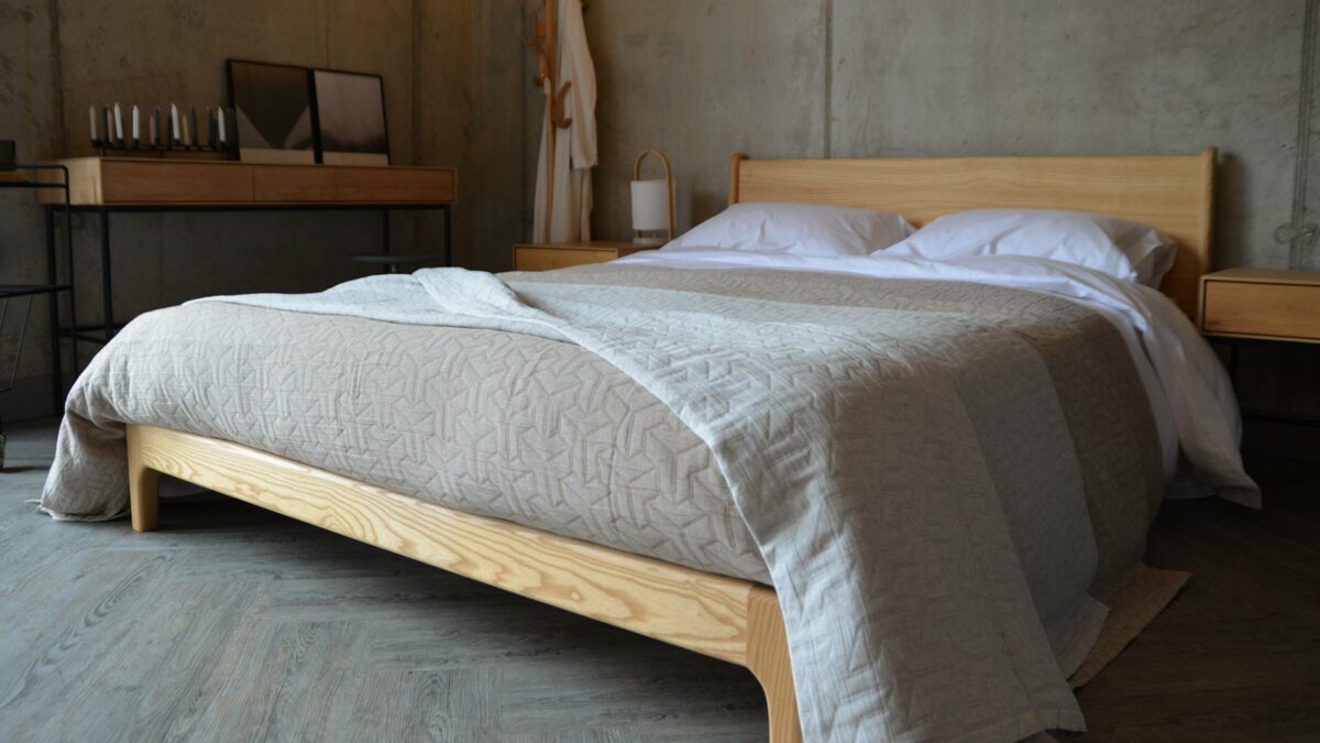 taupe and pale grey cotton rich bedspreads 1400