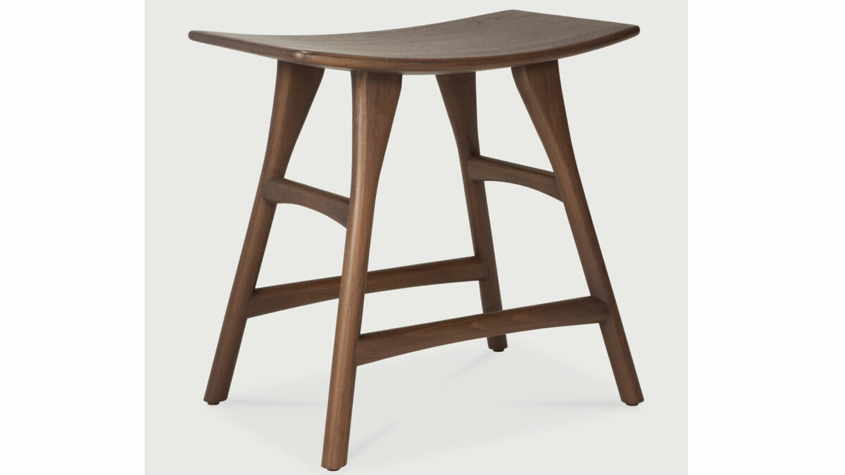 teak osso stool