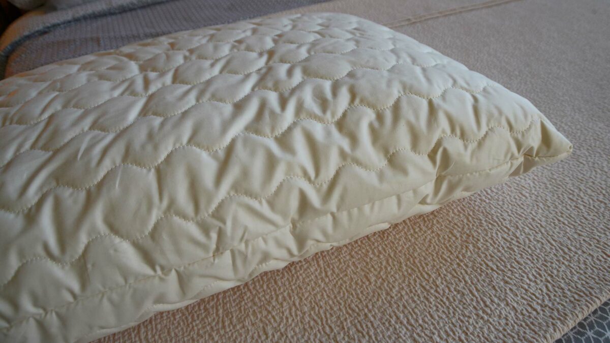 Organic cotton pillow filled with natural and biodegradable Tencel