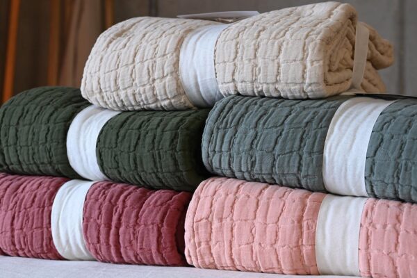 Contemporary Textured Cotton Bedspreads