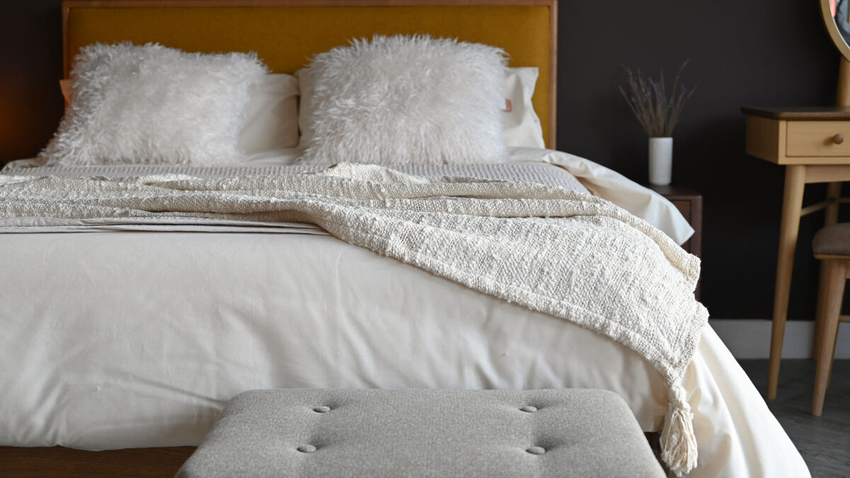 Textured Ecru Throw - Image 2