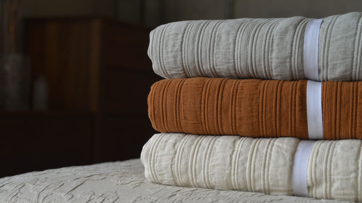 Textured Stripe Pure Cotton Bedspreads