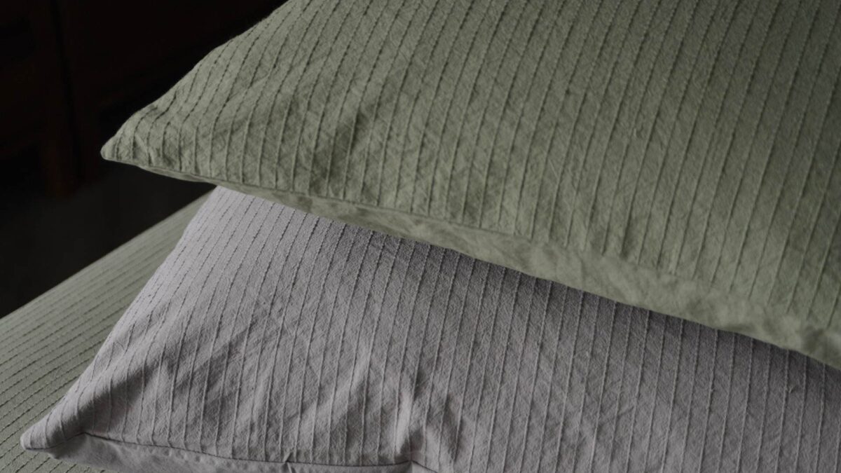 Cotton Stitched Stripe Duvet Sets - 2 Colours