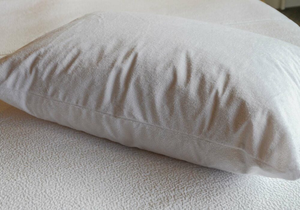 Cotton Towelling Waterproof Pillow Protector Natural Bed Company