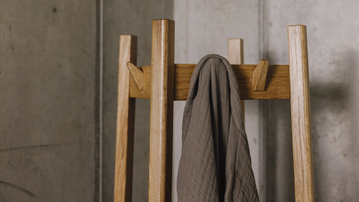 Tower - Solid Oak Coat Stand - Image 2