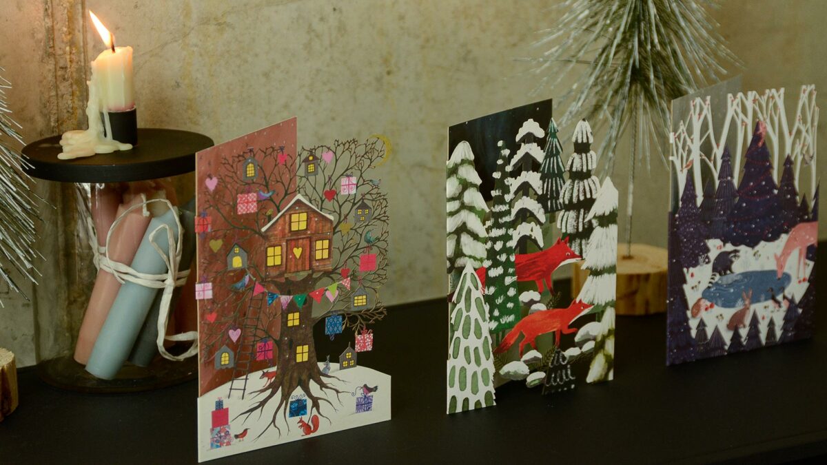 christmas gift card set laser cut