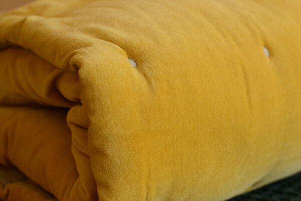 turmeric-colour-velvet-quilt-detail