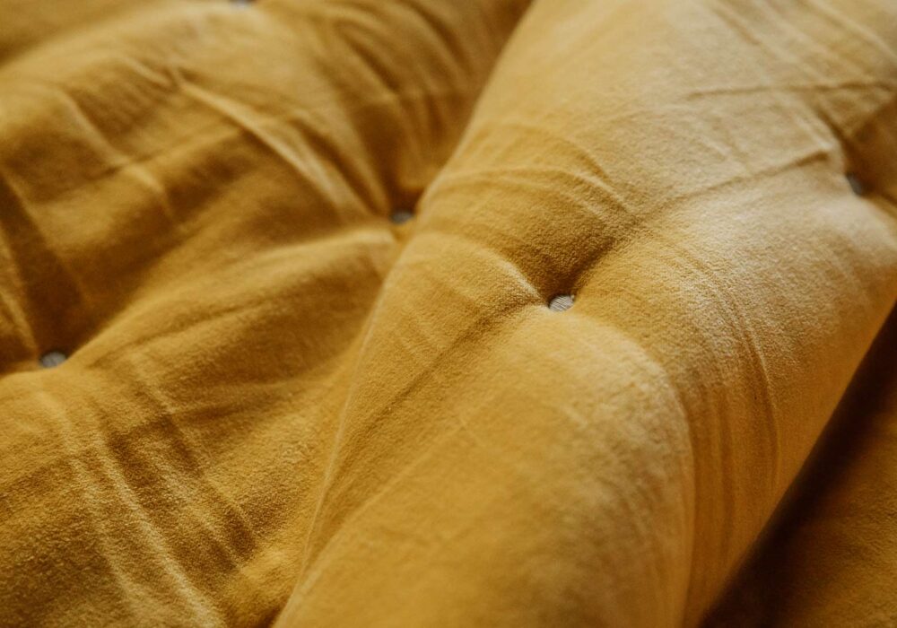 Velvet Reversible Quilt Turmeric Natural Bed Company
