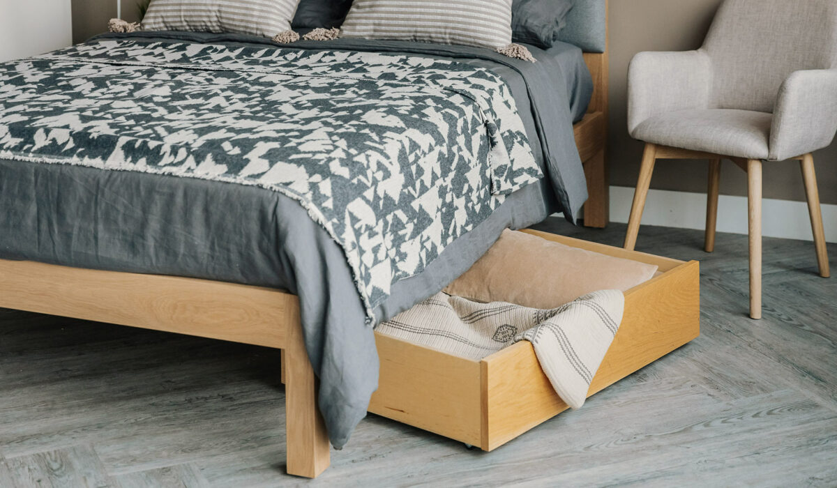 under bed drawer with oak Skye bed