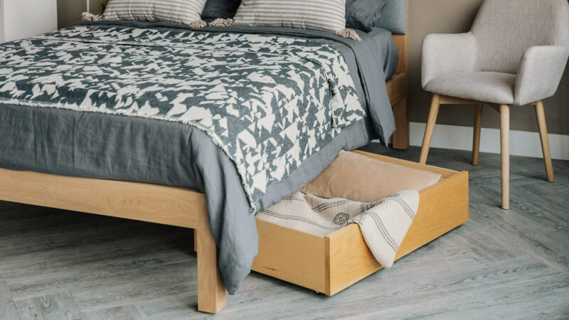 under bed drawer with oak Skye bed