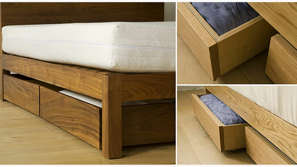 wheeled underbed drawers with front panel to match your NBC bed