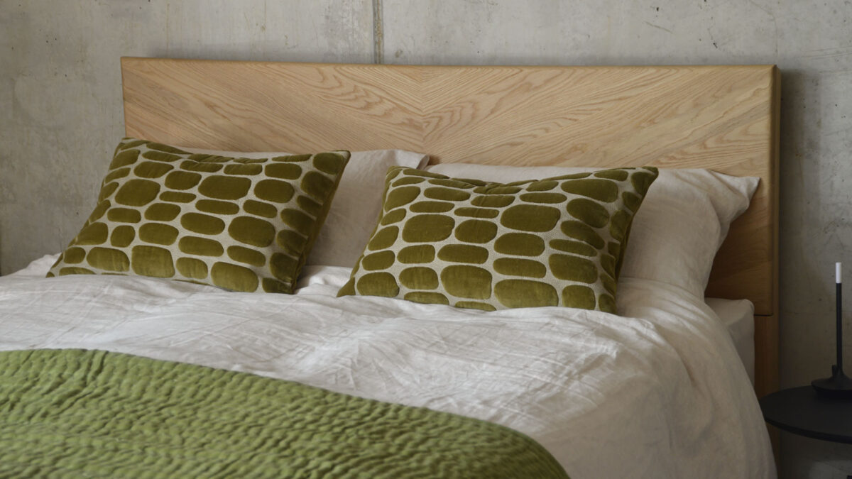 Pebble Pattern Cushions  - Olive Velvet