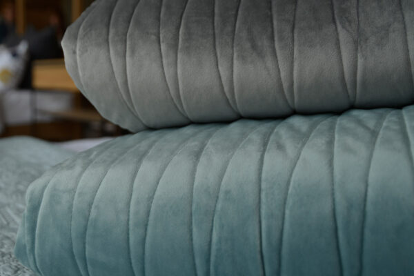 Reversible velvet look bedspreads