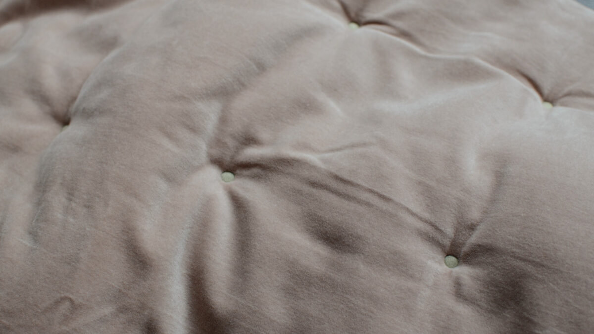 velvet quilt blush pink