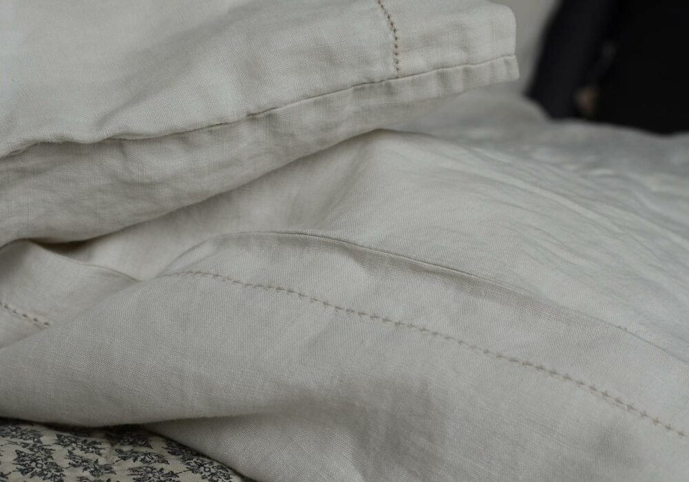 Vintage Wash Linen Limestone Bedding Natural Bed Company