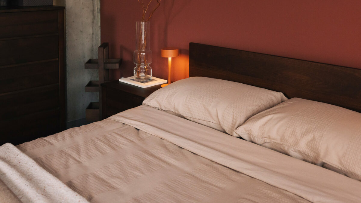 waffle stripe pattern bedding