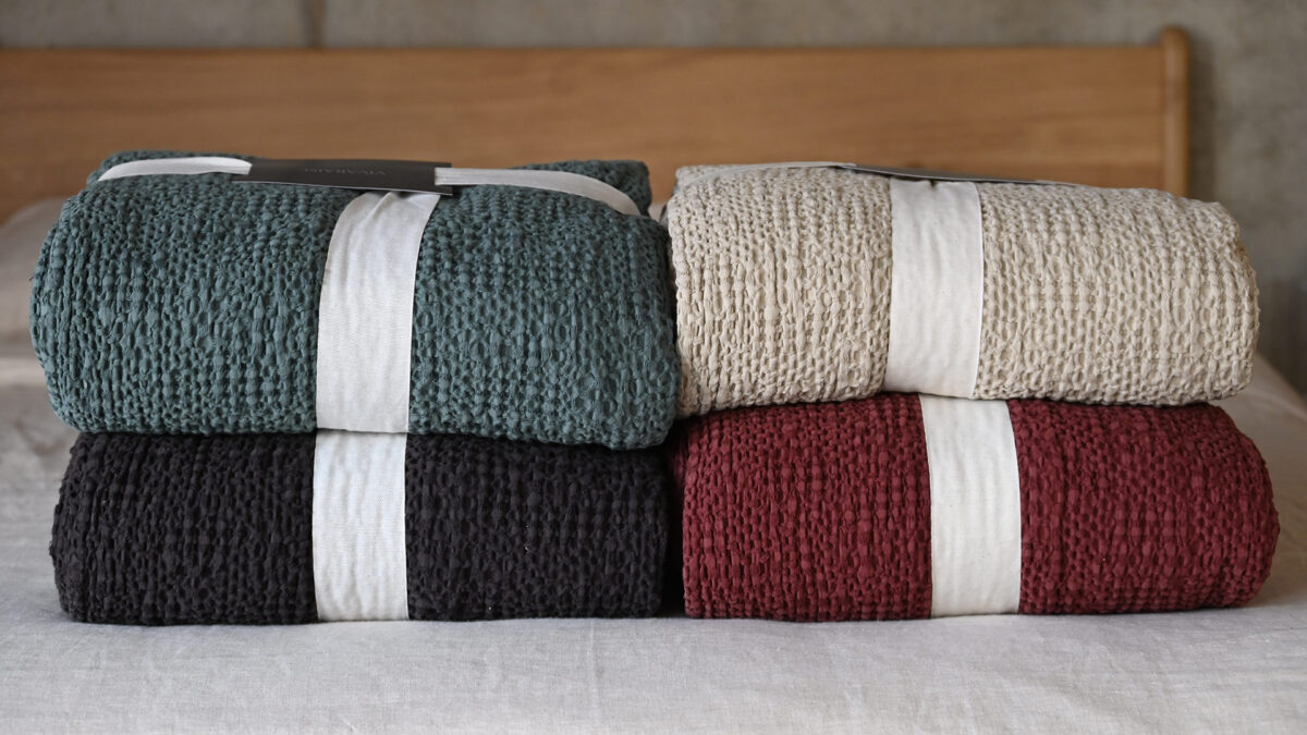 Textured Stonewash Cotton Bedspreads - Image 2