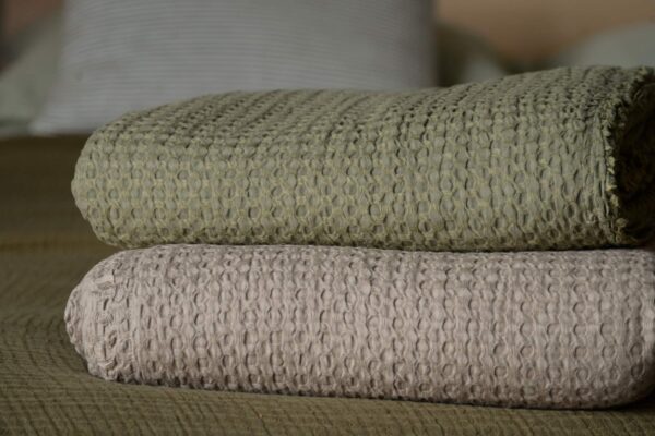 waffle throws with fleece back