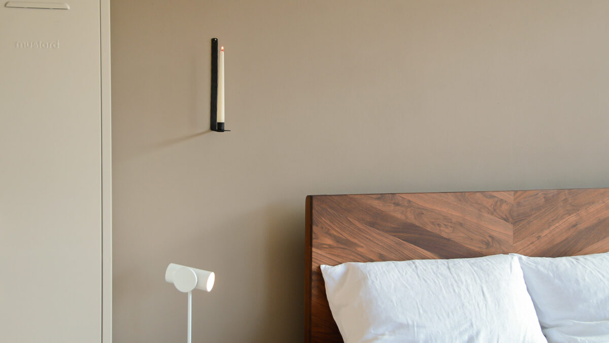 wall mounted candlestick holder with walnut hathersage