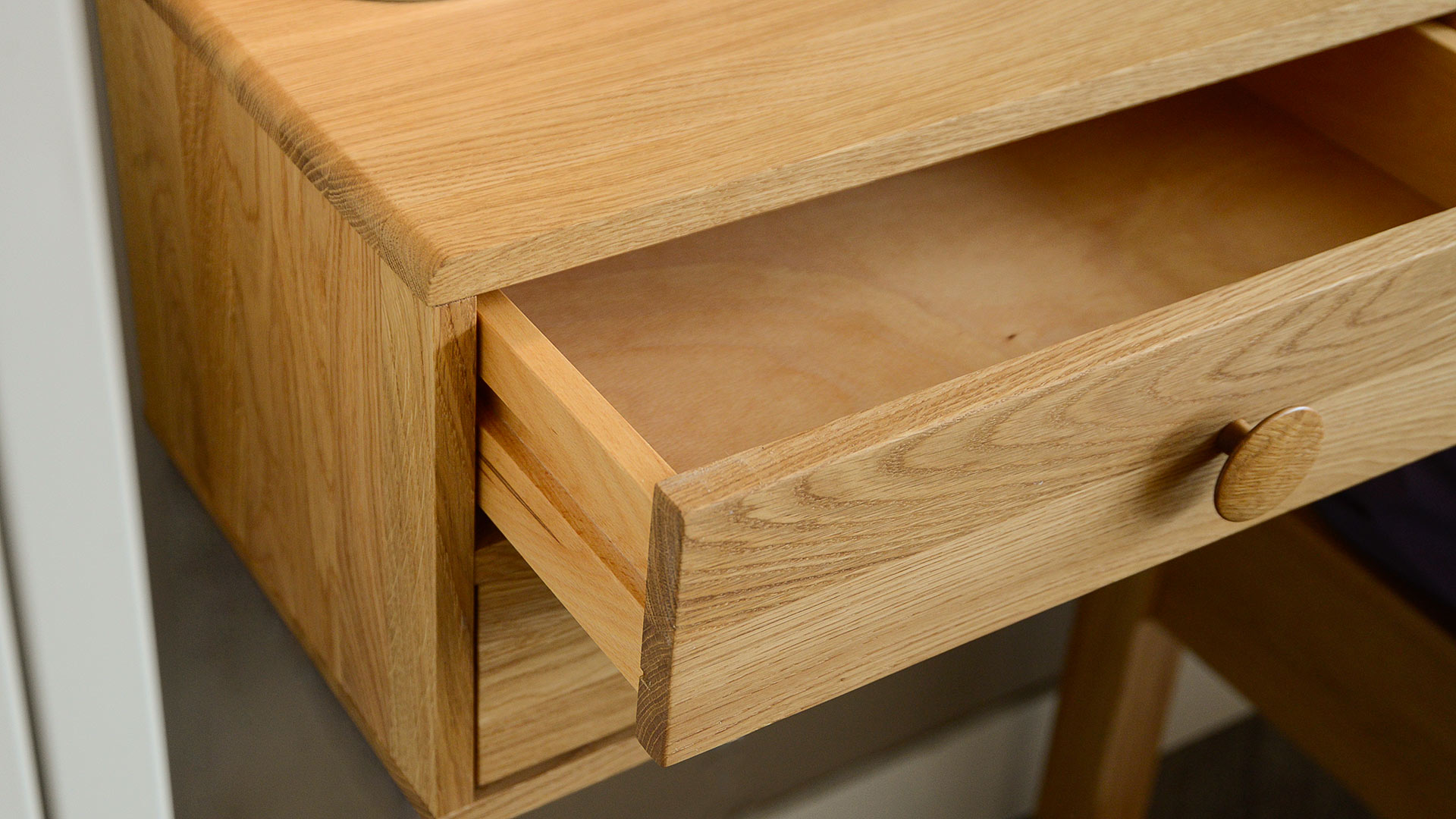 Oak Floating Bedside Table 