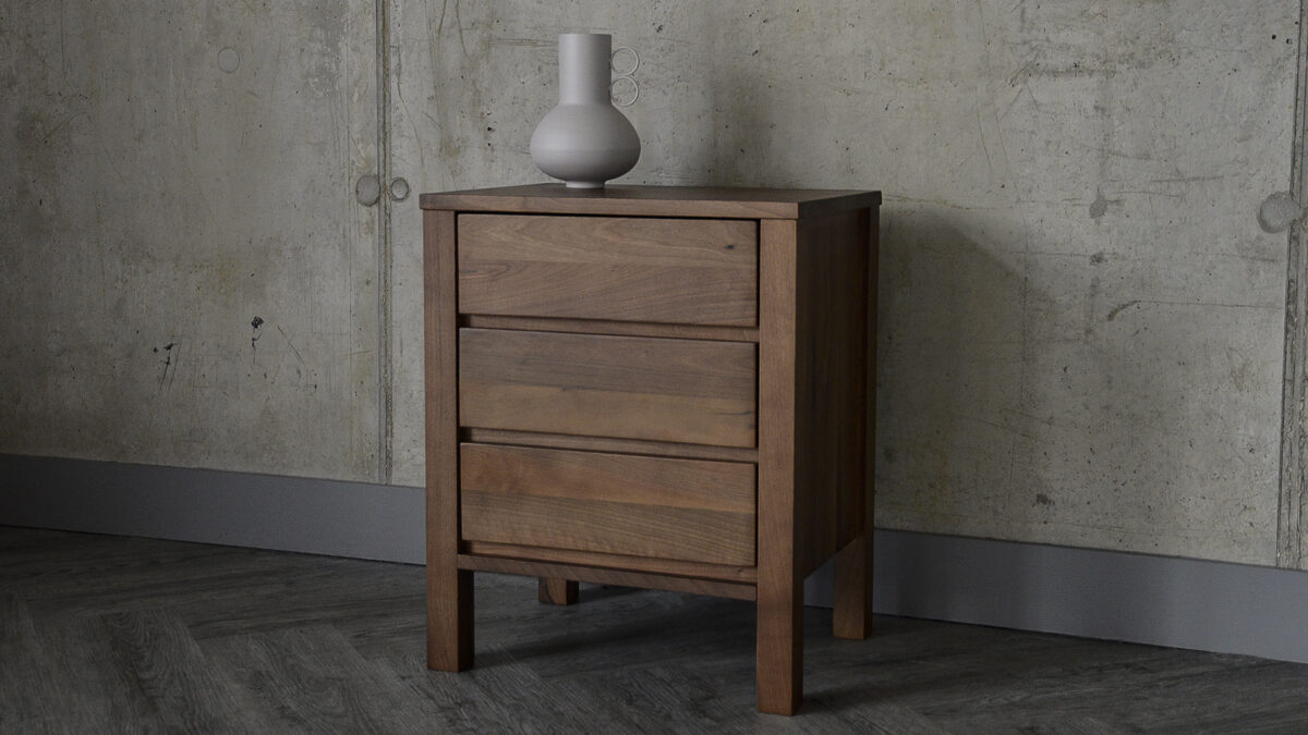 Shaker - Walnut Bedside Drawer Unit