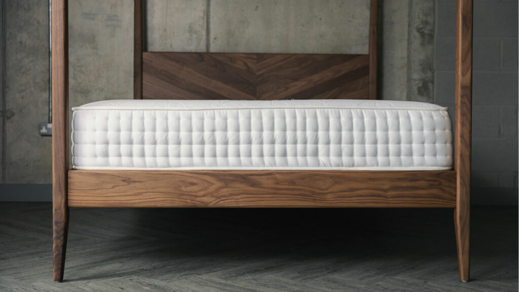 walnut Harrow bed with wentworth mattress