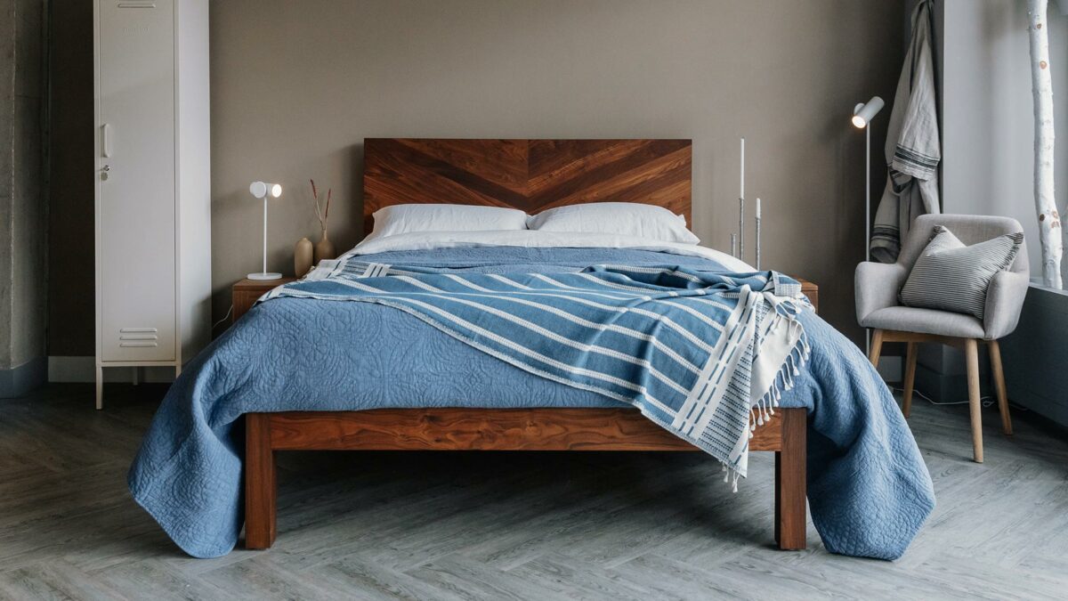 walnut Hathersage bed with oiled finish