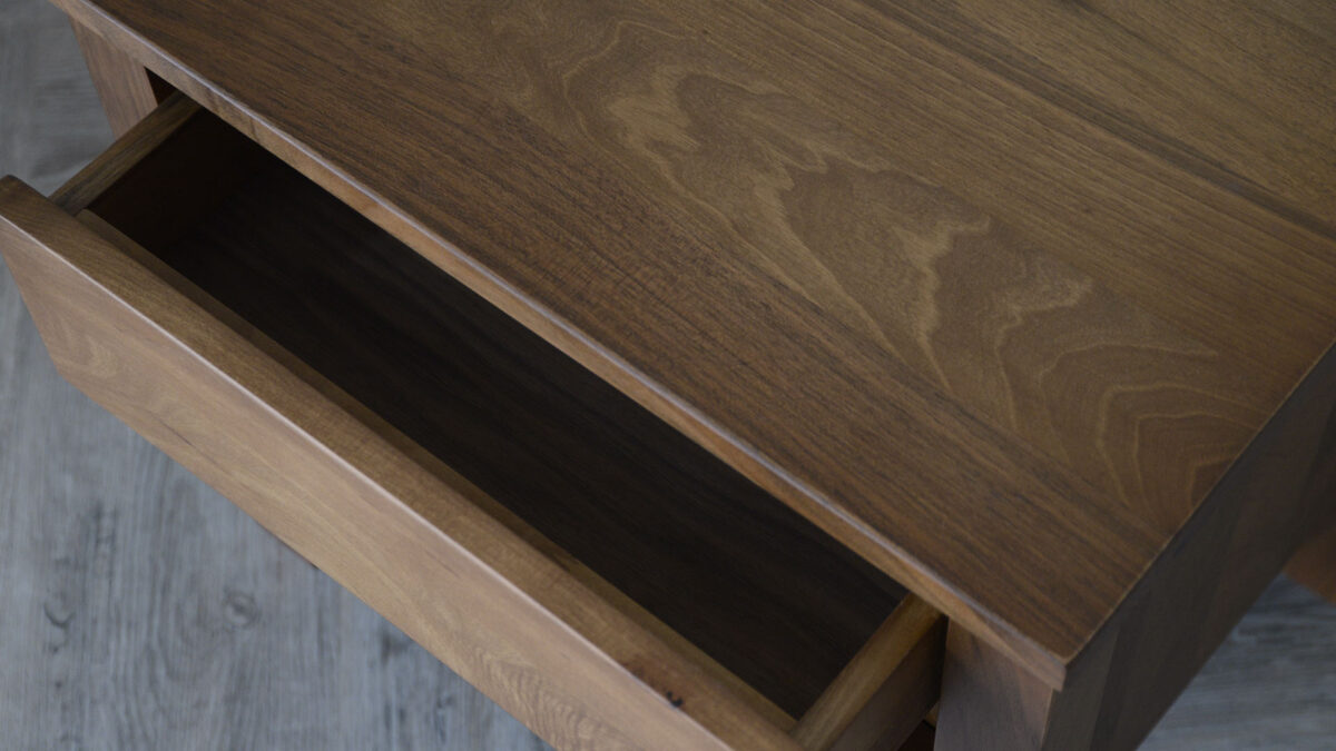 Black Lotus Shaker Collection - Walnut 2 Drawer Bedside Unit - Image 8