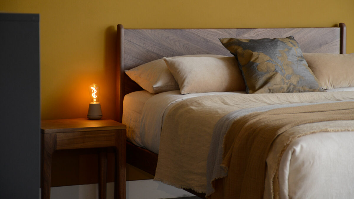 walnut hoxton bed detail with camden table23
