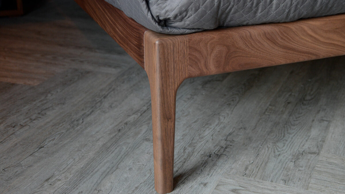 walnut leg and foot rail