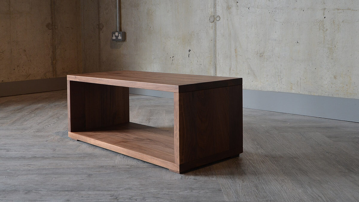 walnut Cube bedside unit or bench by Black Lotus