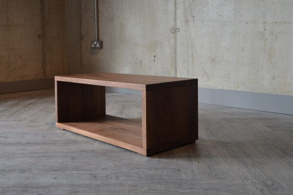 walnut Cube bedside unit or bench by Black Lotus