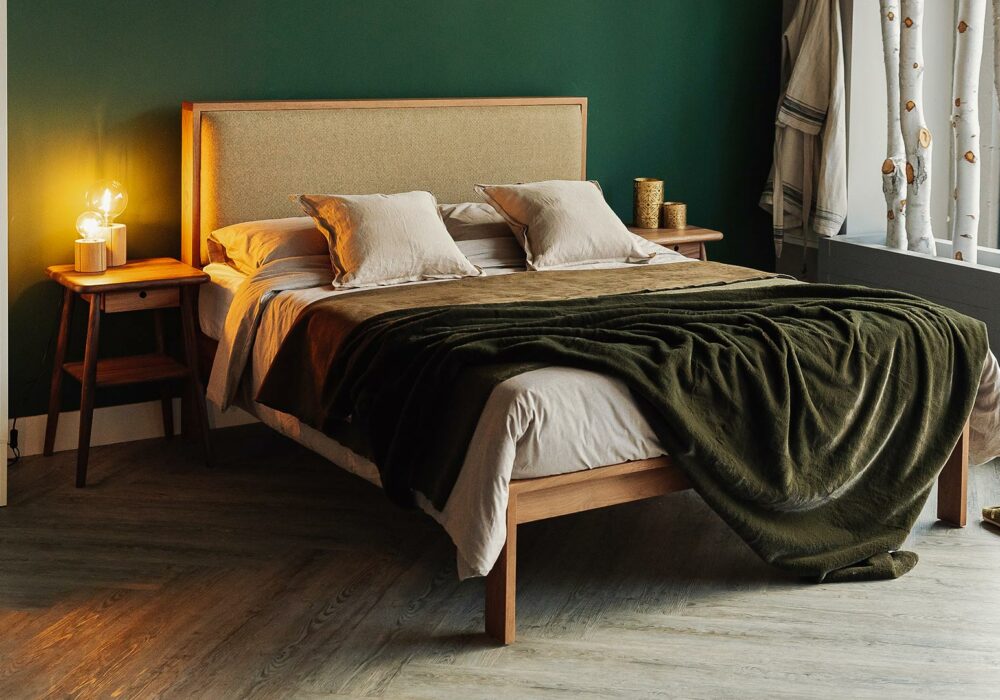 Faux Sheepskin Throw Olive Green Natural Bed Company