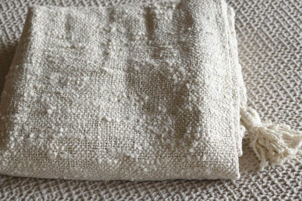 Textured Ecru Throw