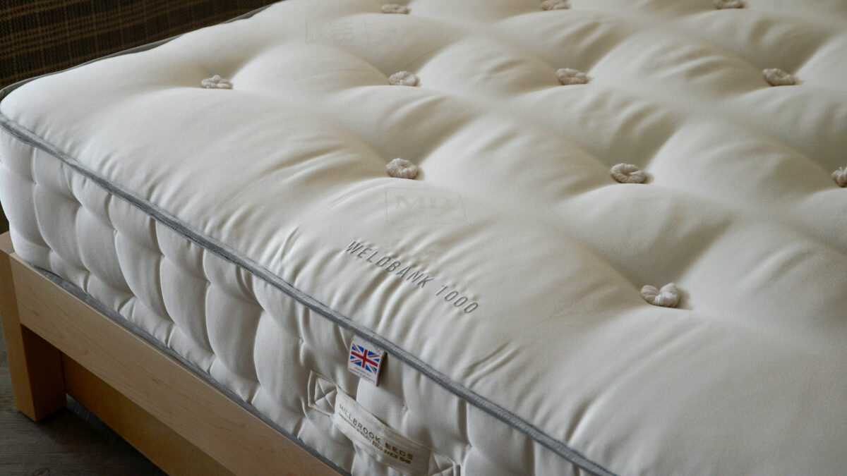 weldbank UK made chemical free sprung mattress a closer view