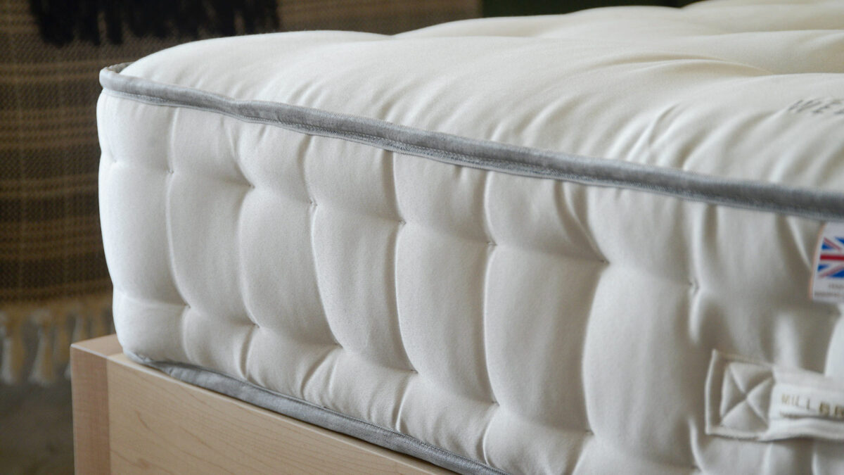 Weldbank UK made chemical free sprung mattress a closer view