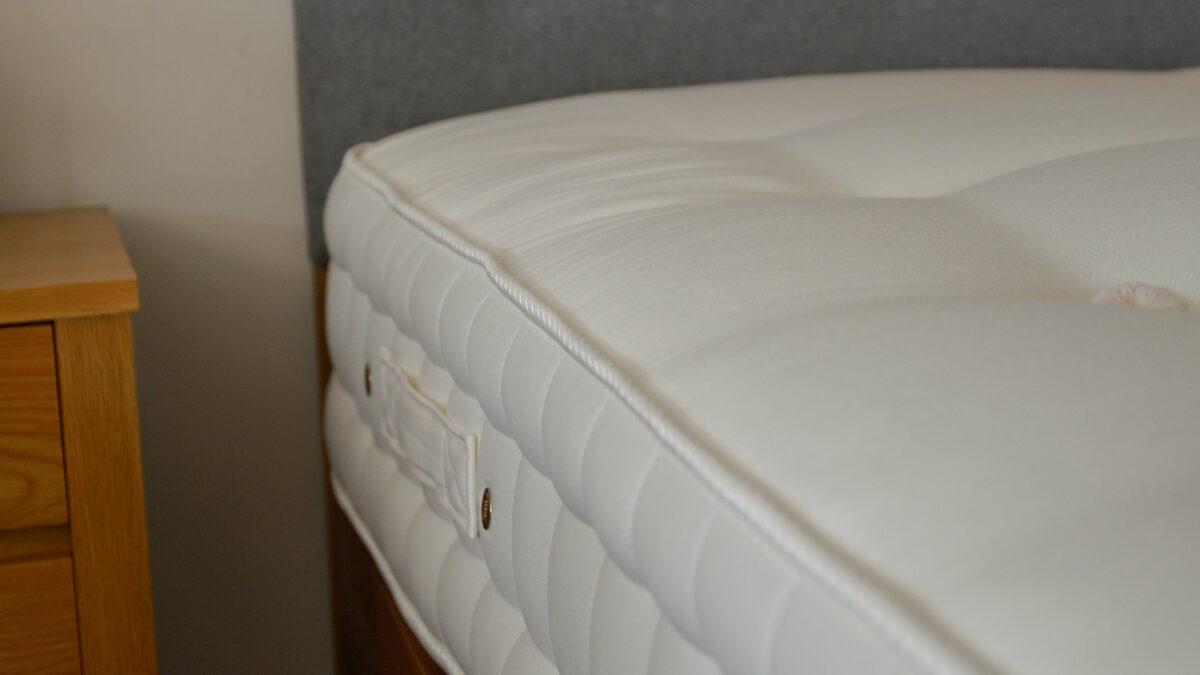 westgate wool chemical free sprung mattress detail