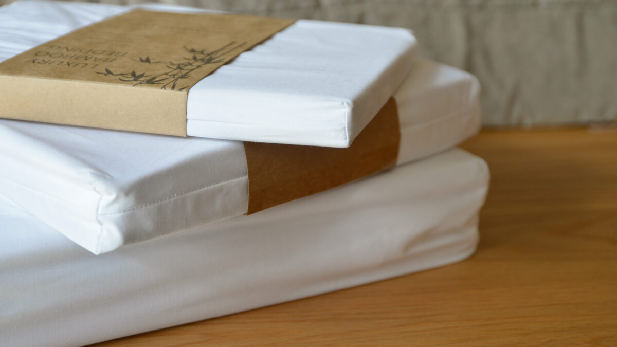 white bamboo bedding range