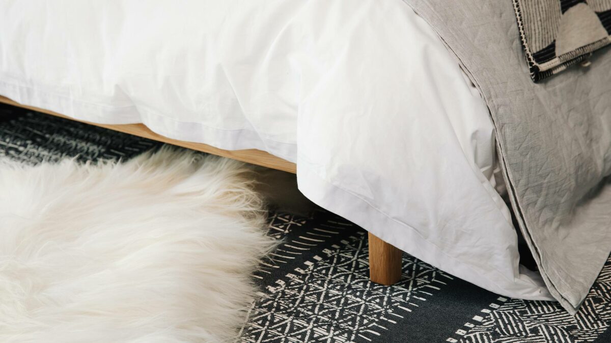 white duvet cover with silver grey linen detail