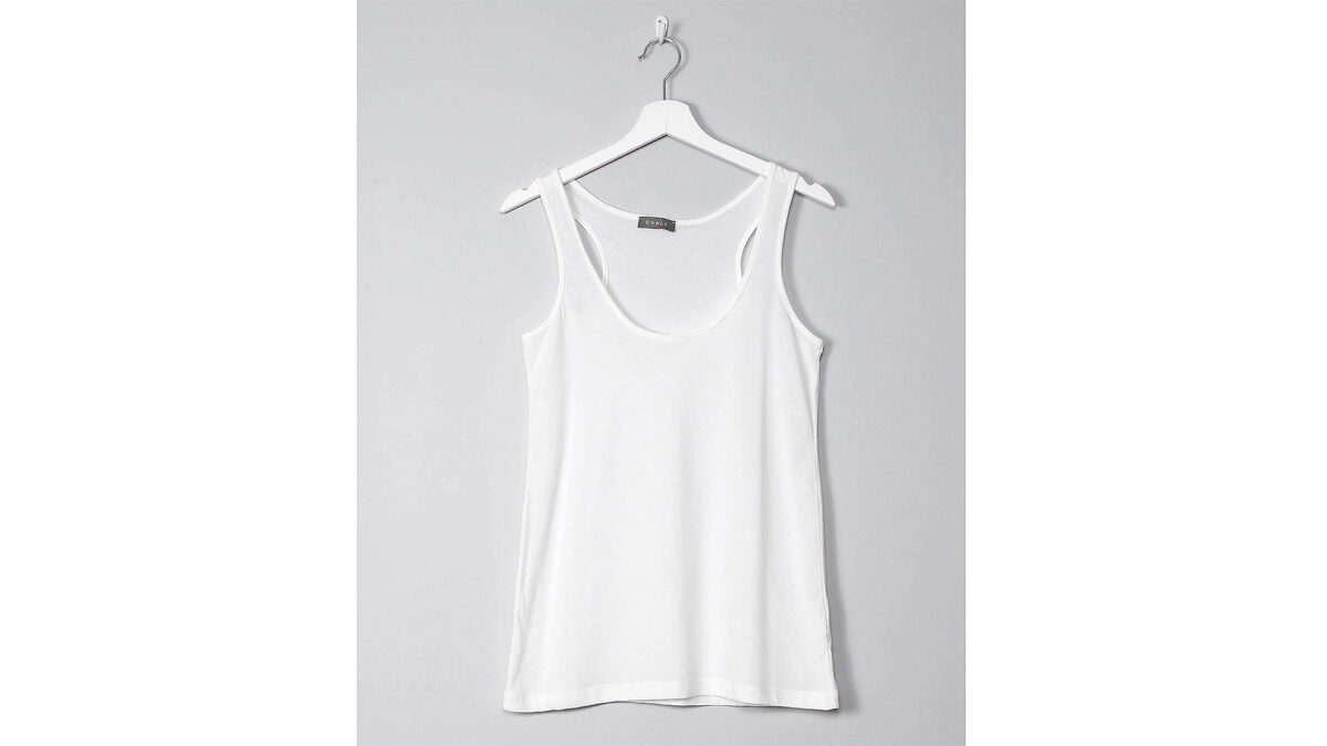white racer back cotton vest top 1920