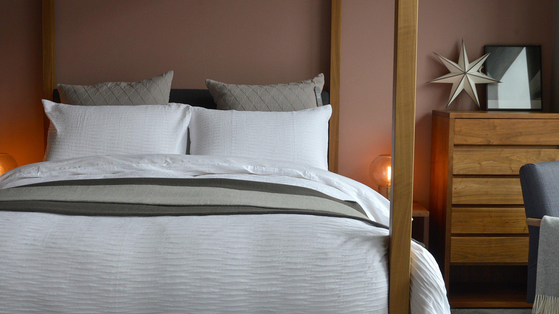The white covers we've tried have had minimal discoloration, and the seams and closures are still intact. natural bed company