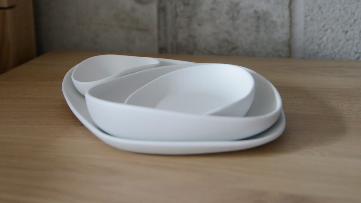 white set of porcelain dishes