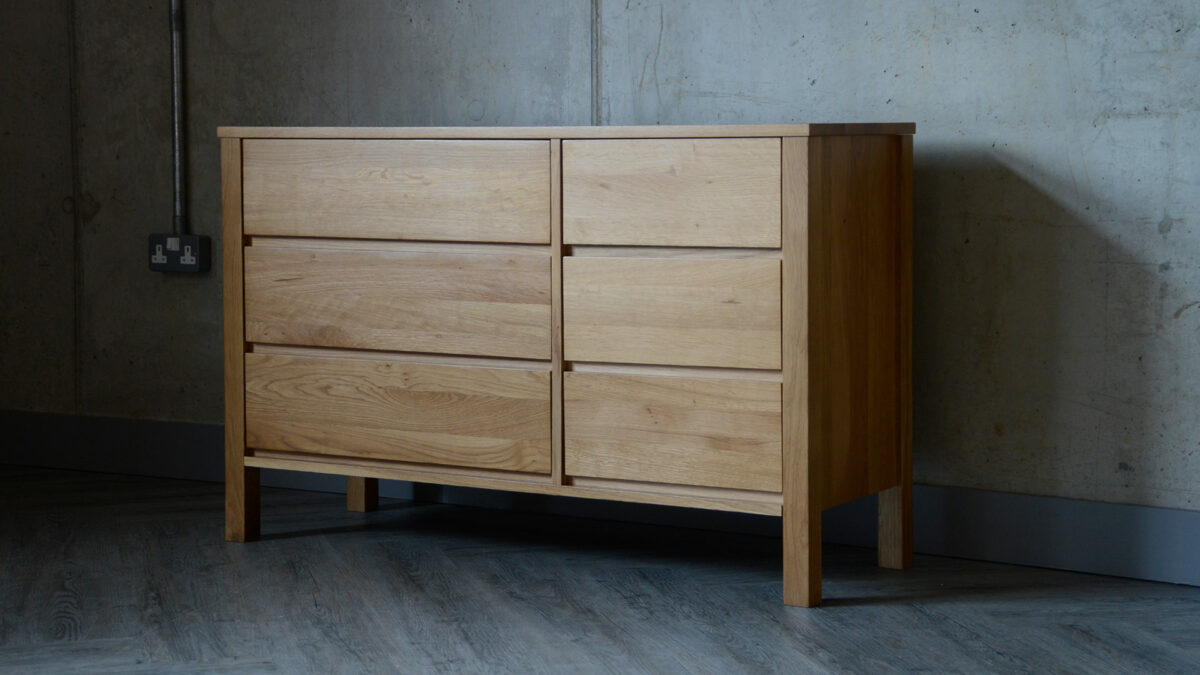 wide oak chest
