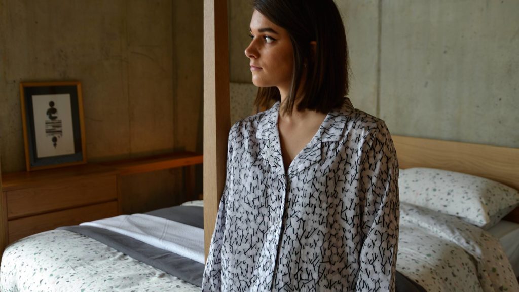 catkins print cotton pyjamas