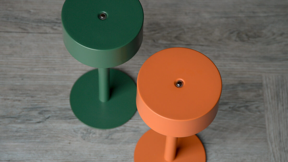 wireless rechargeable table lamps green or orange