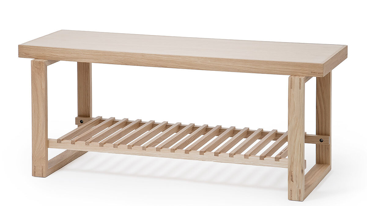 solid oak end-of-bed bench